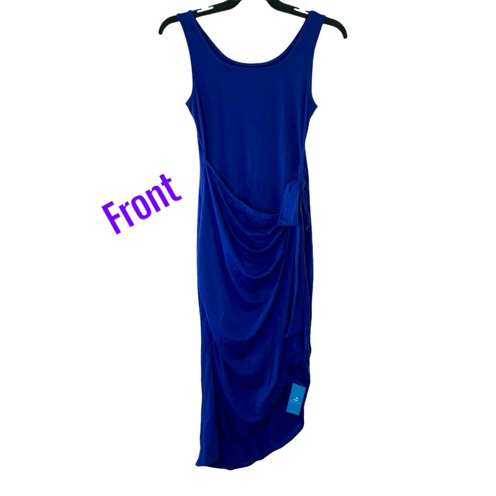 Cupshe New Knotted Wrap Midi Dress color blue size M